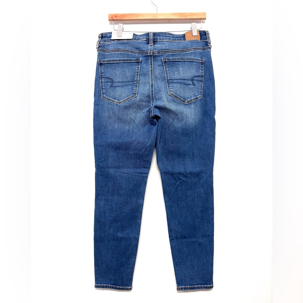 American Eagle Hi-Rise Next Level Stretch Jegging Jean Medium Wash Womens 12 NWT - Picture 2 of 12